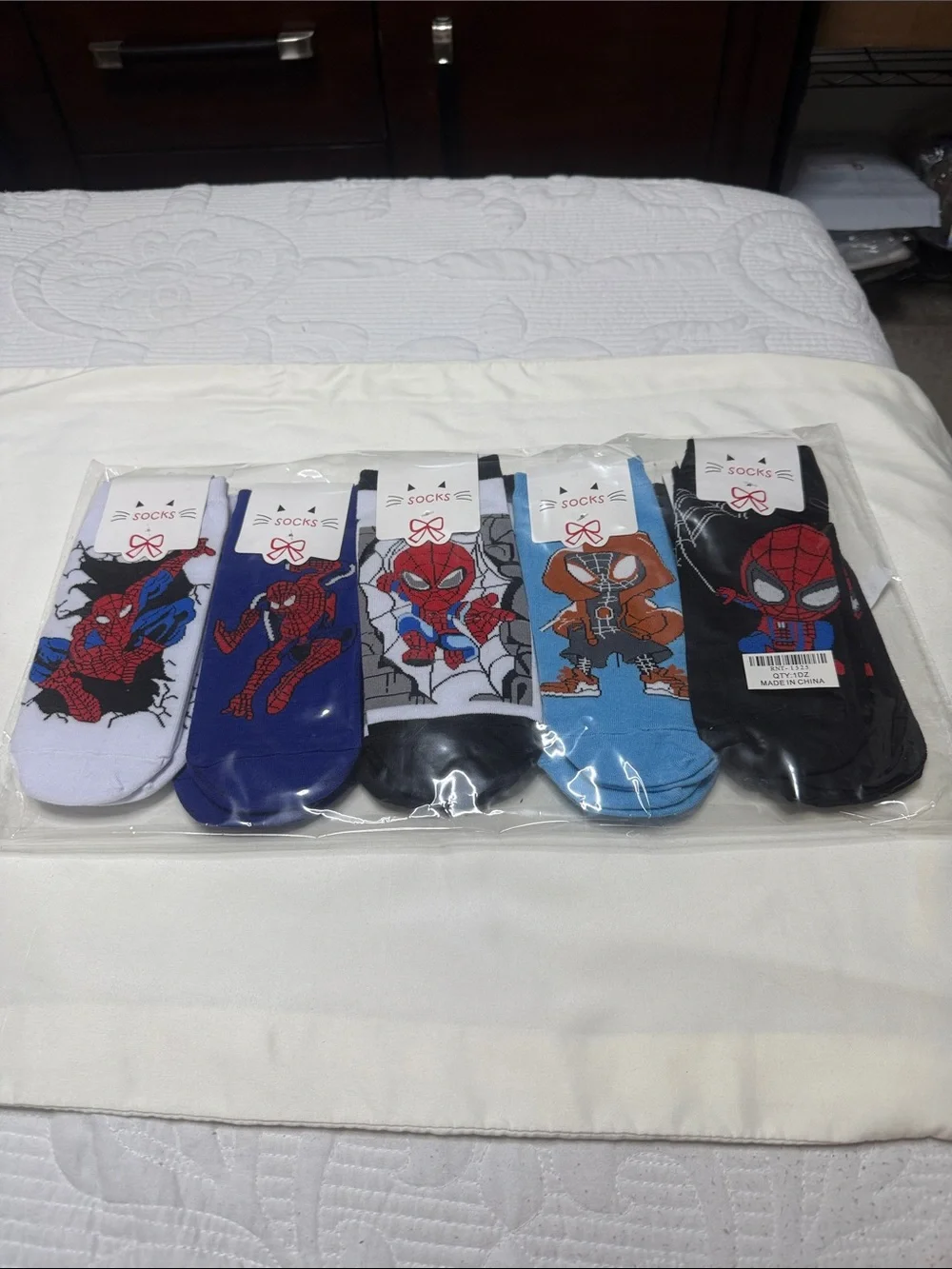 Set of 12 Kids Spider-Themed Ankle Socks - Multicolor (Pack)
